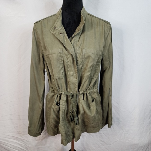 Social Standard By SANCTUARY Size Medium Tencel Snap Front Lightweight Jacket - Picture 2 of 11